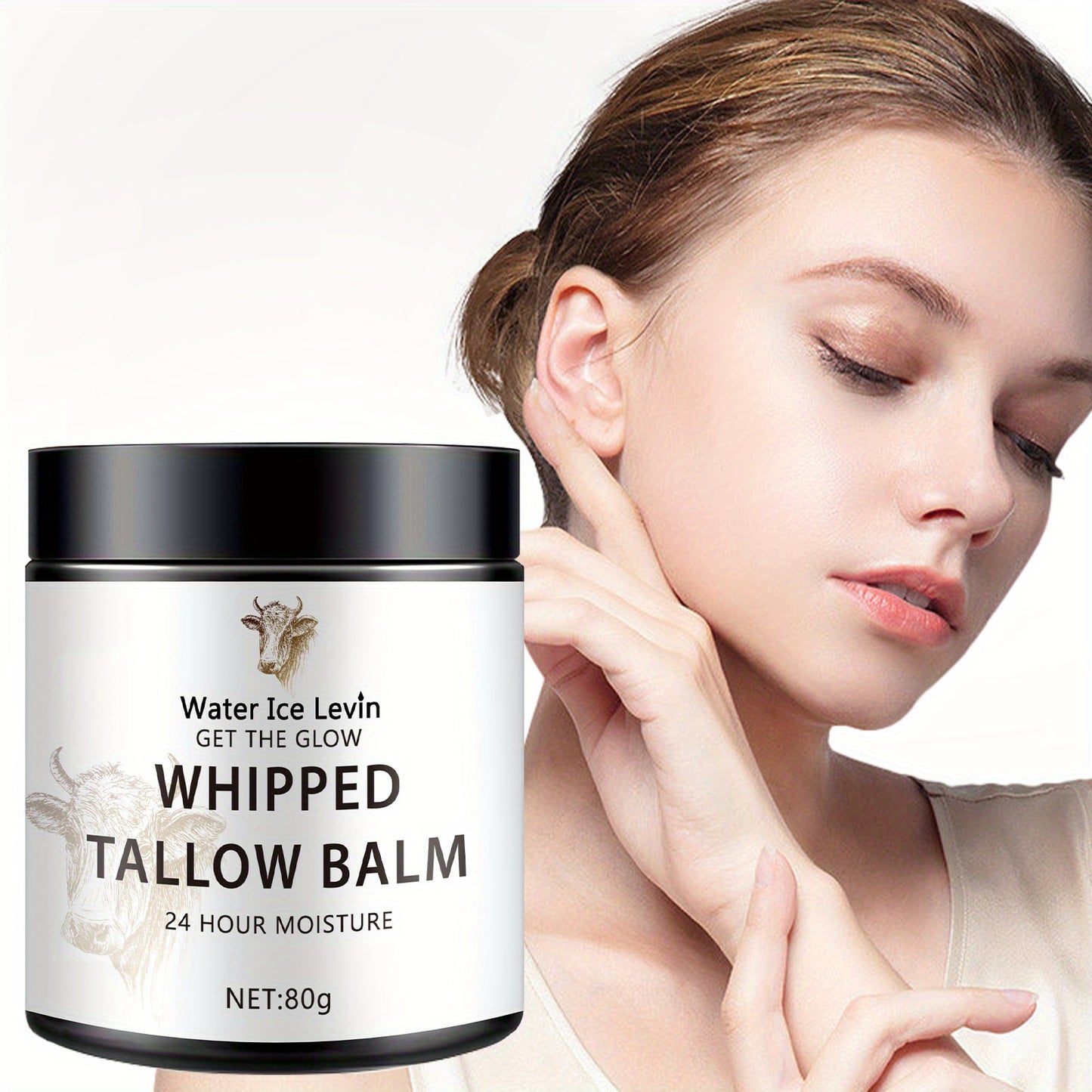 Moisture Whipped Tallow Balm with Hyaluronic Acid, Glycerin, and Hydrogenated Coconut