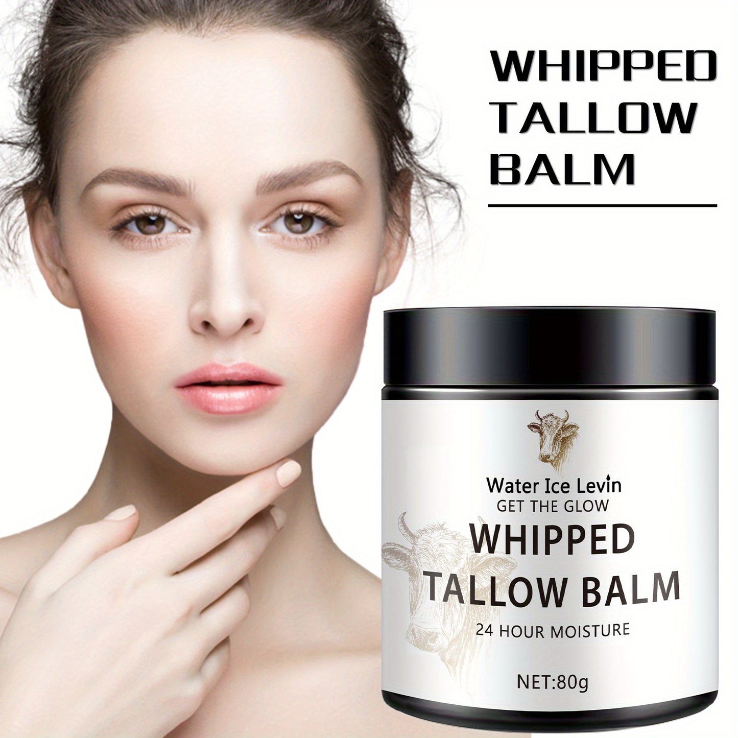 Moisture Whipped Tallow Balm with Hyaluronic Acid, Glycerin, and Hydrogenated Coconut