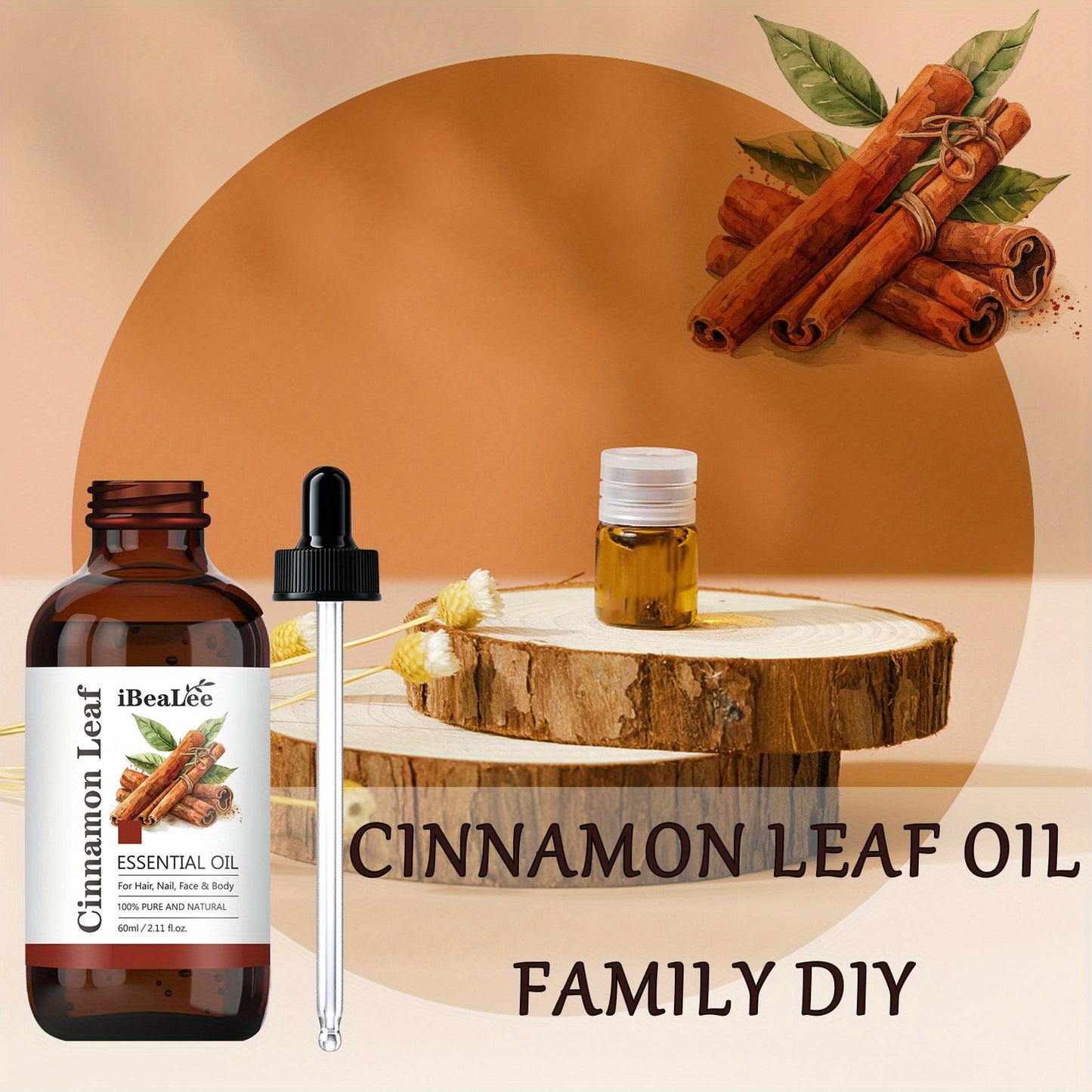 Pure Cinnamon Essential Oil, 2.11fl.oz