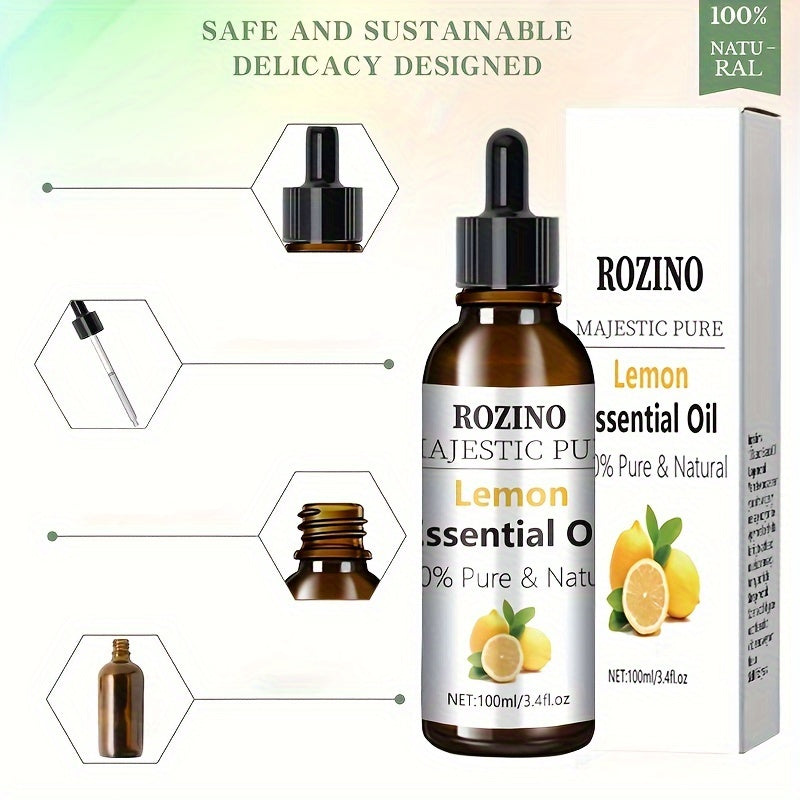 Lemon Essential Oil ROZINO 3.38oz