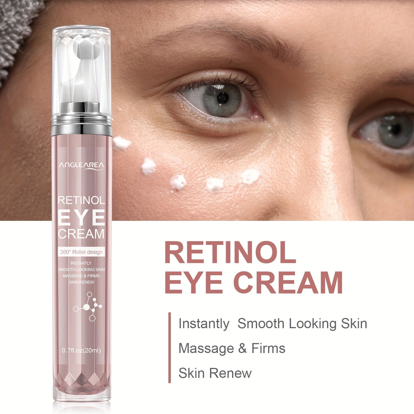 Retinol Instant Firming Eye Cream with Roller Massage