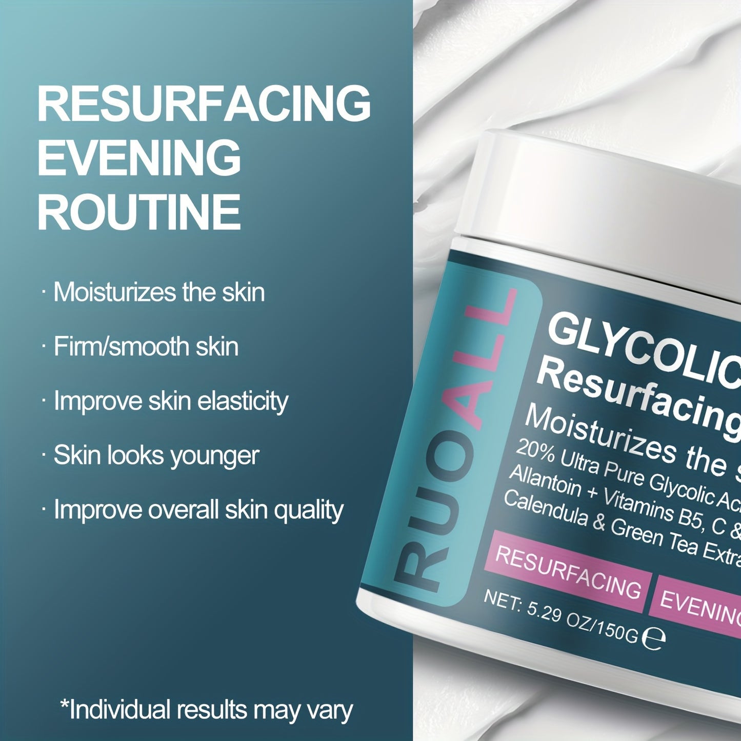 RUOALL Glycolic Acid & Collagen Facial Cream