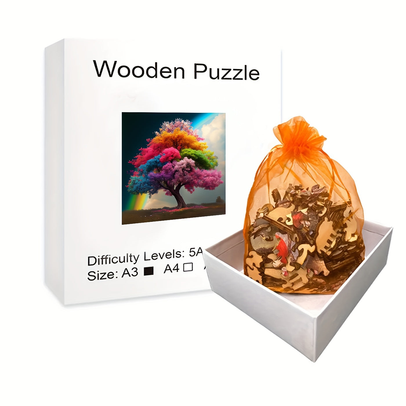 Rainbow Life Tree Wooden Puzzle Toy