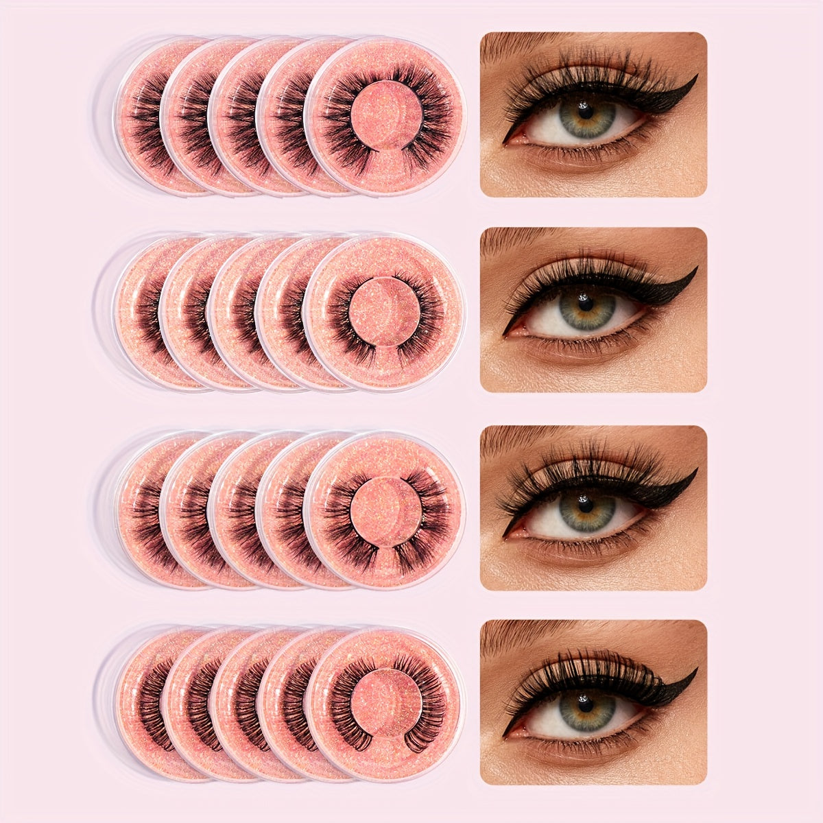 20 Pairs False Eyelashes