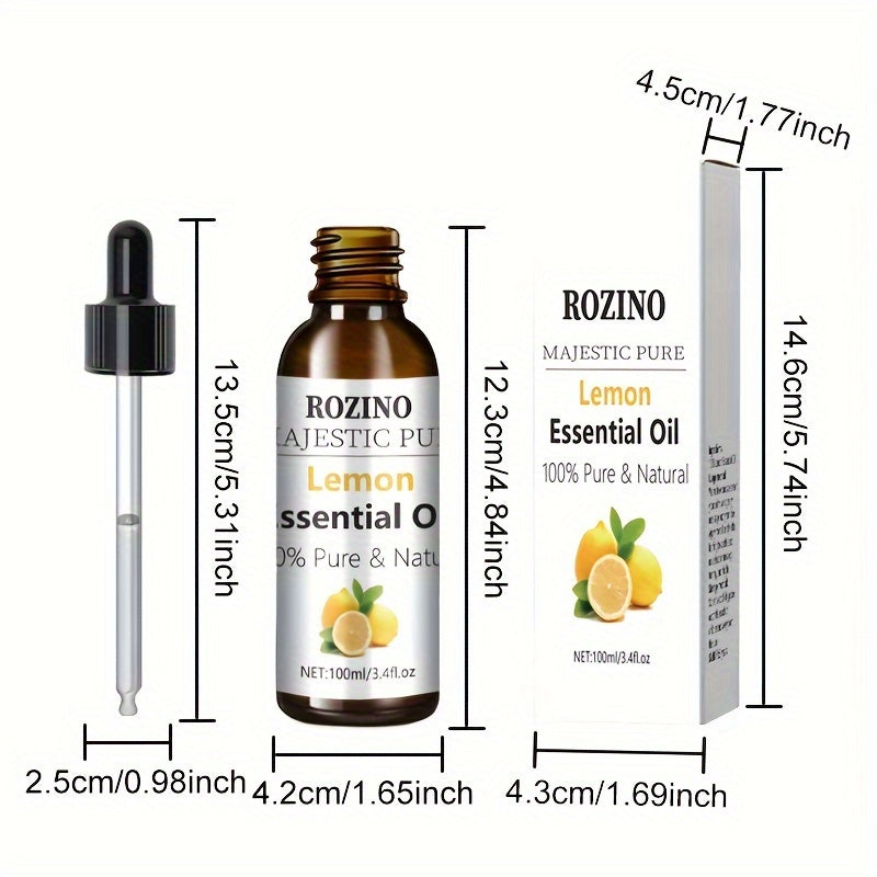 Lemon Essential Oil ROZINO 3.38oz