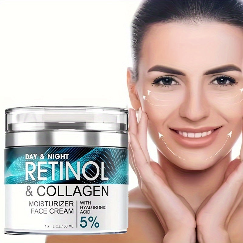 Retinol Moisturizing Cream, Face Moisturizer With Collagen, Hyaluronic Acid, Vitamin C+E