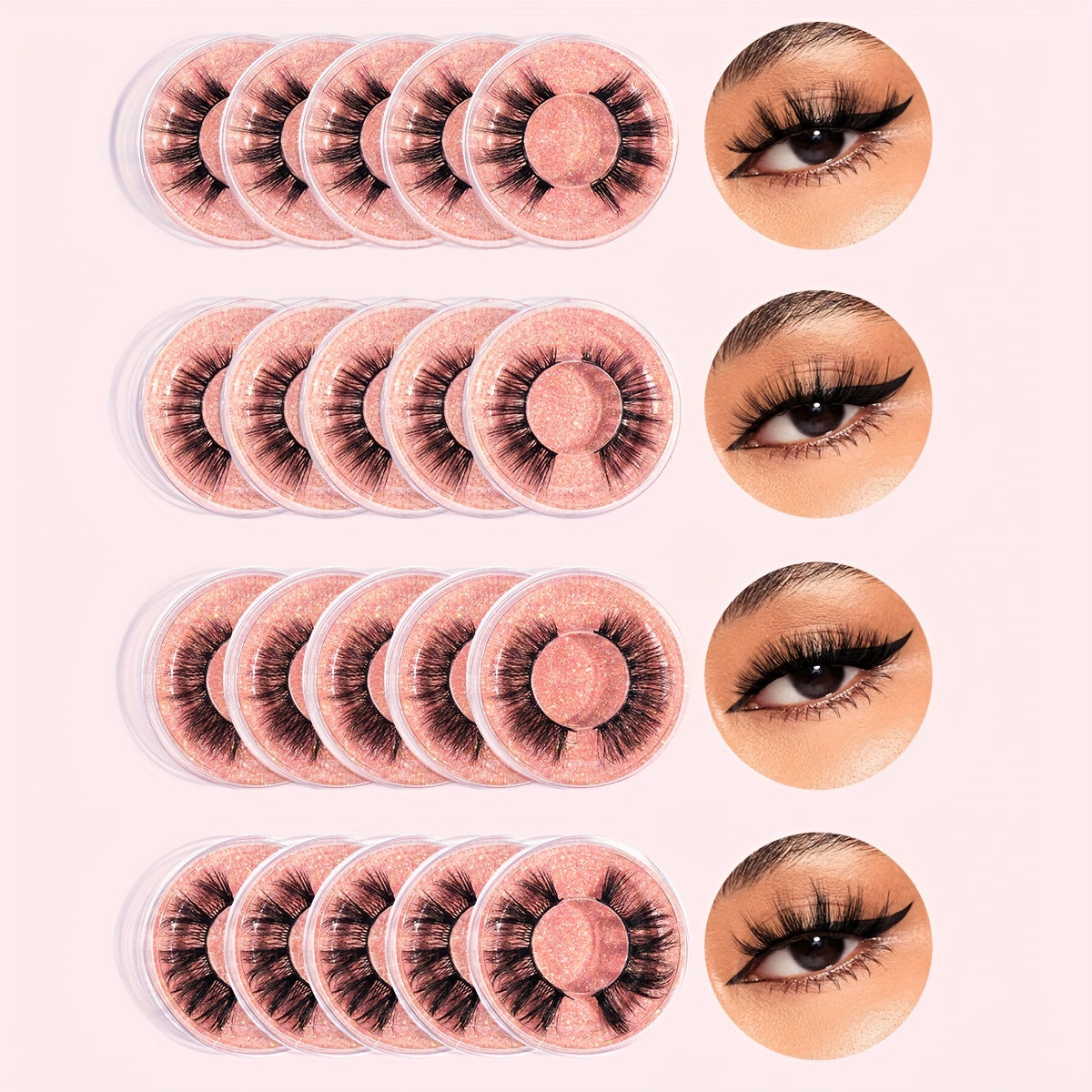 20 Pairs False Eyelashes