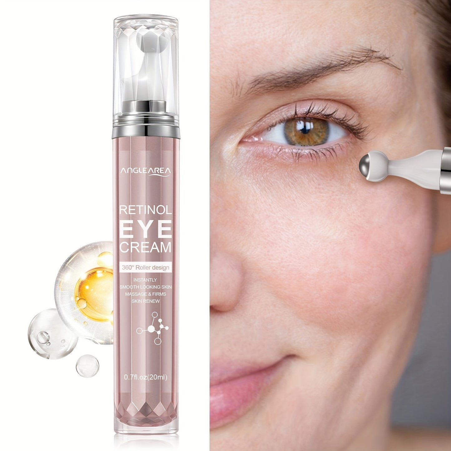 Retinol Instant Firming Eye Cream with Roller Massage