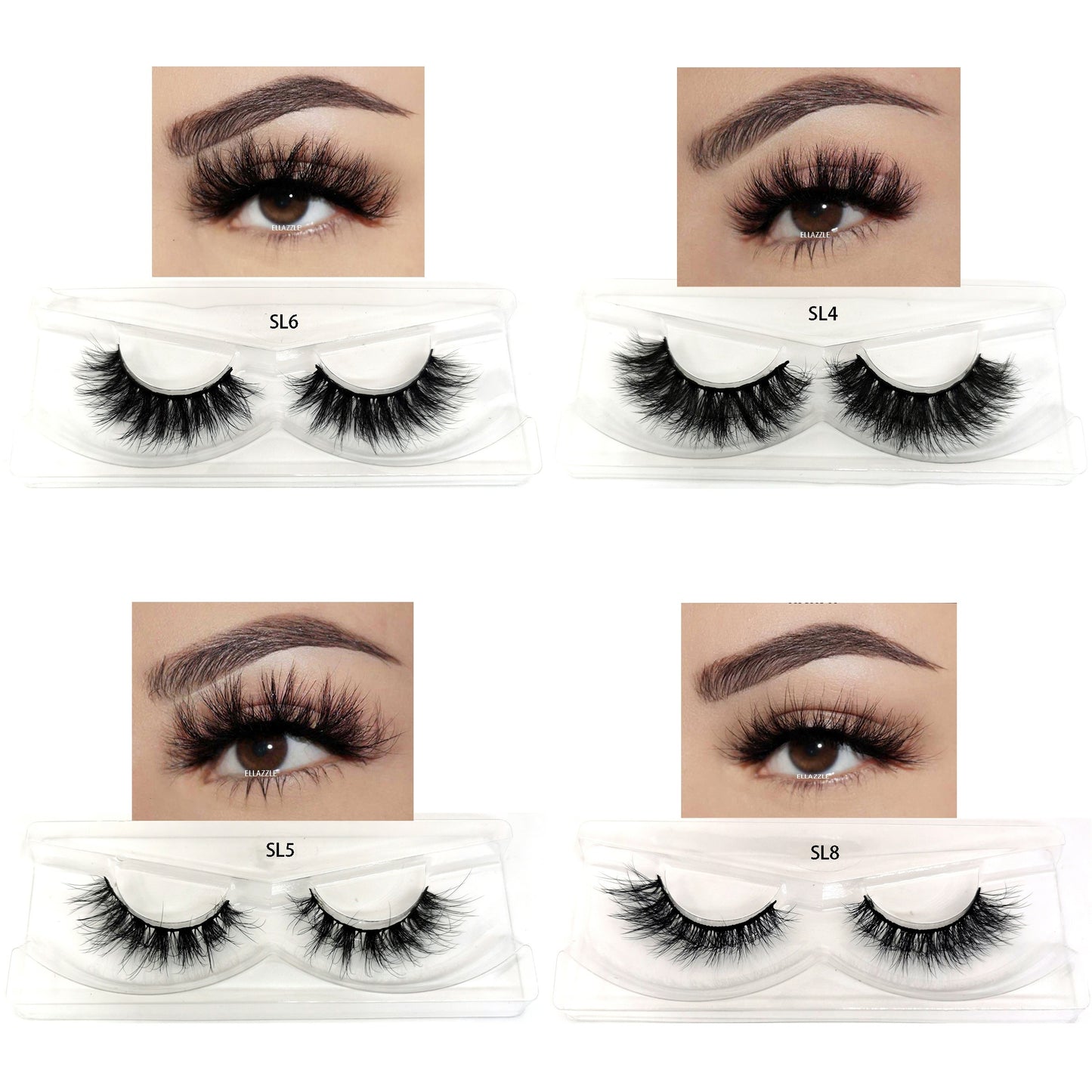 20 Pairs of Luxurious Natural False Eyelashes