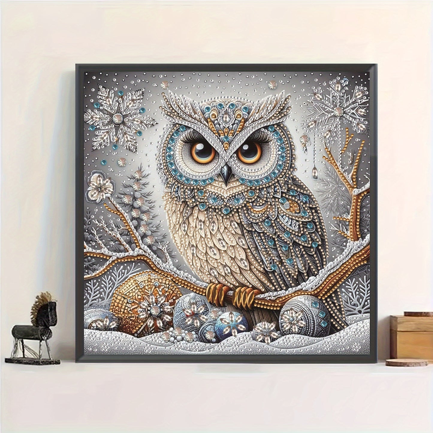 Owl Diamond Painting Kit 30x30cm