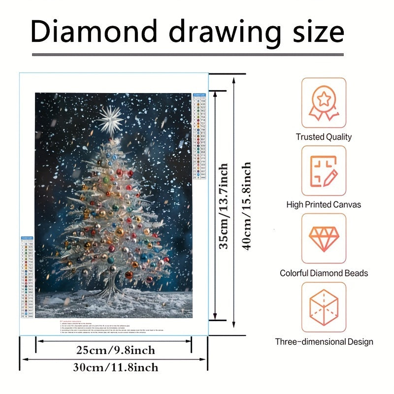 Christmas Tree Diamond Painting Kit for Adults 30x40cm