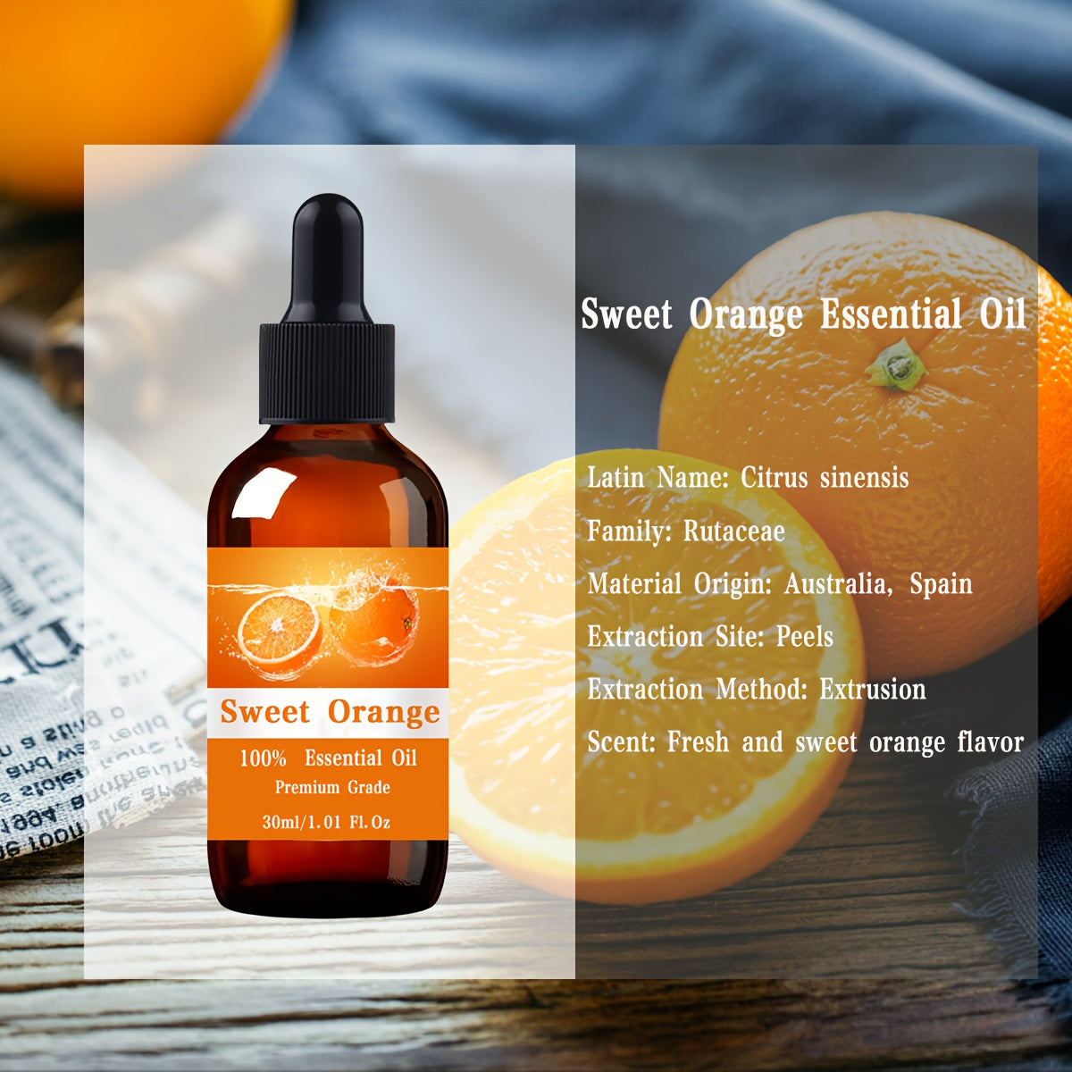 Sweet Orange Essential Oil, 30ml