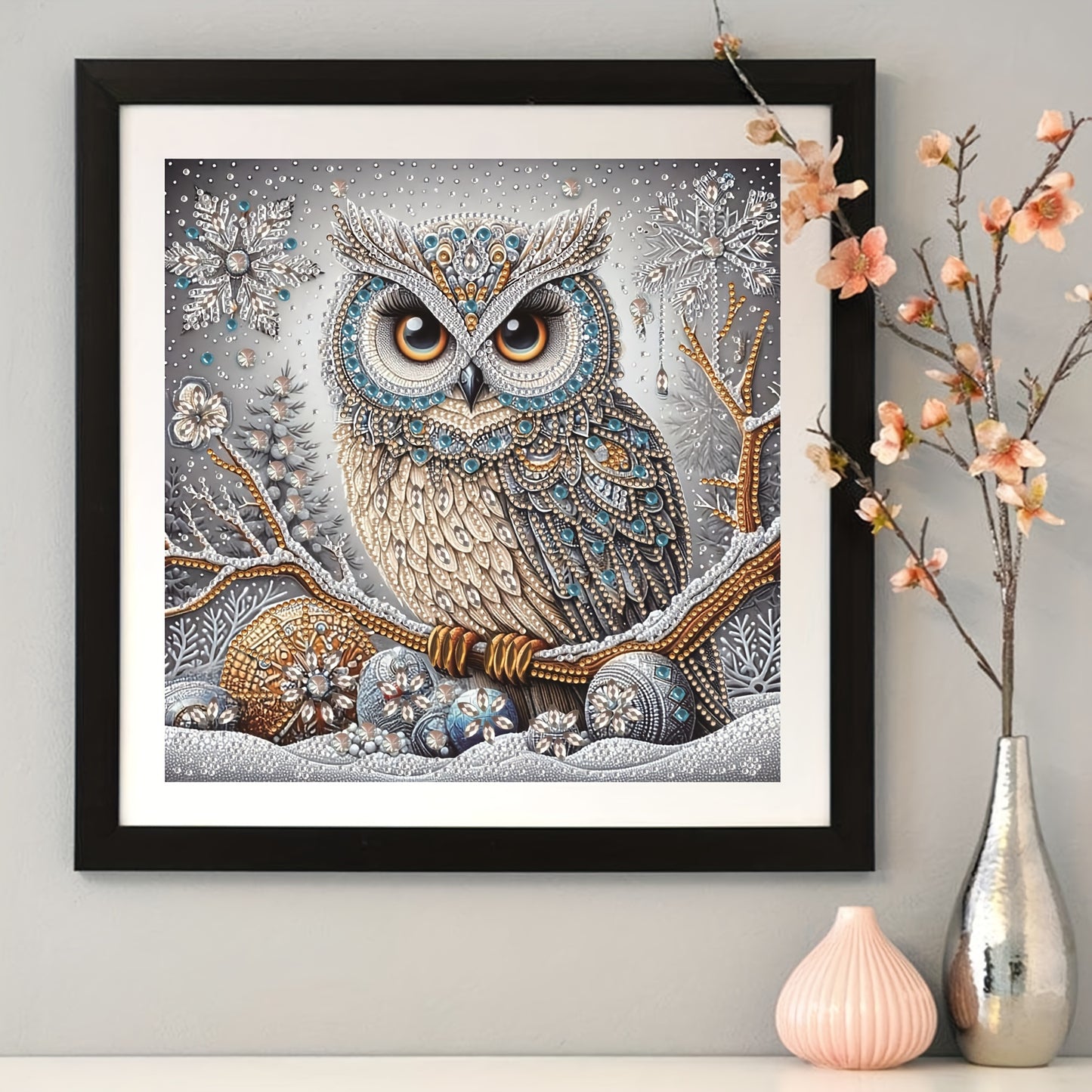 Owl Diamond Painting Kit 30x30cm