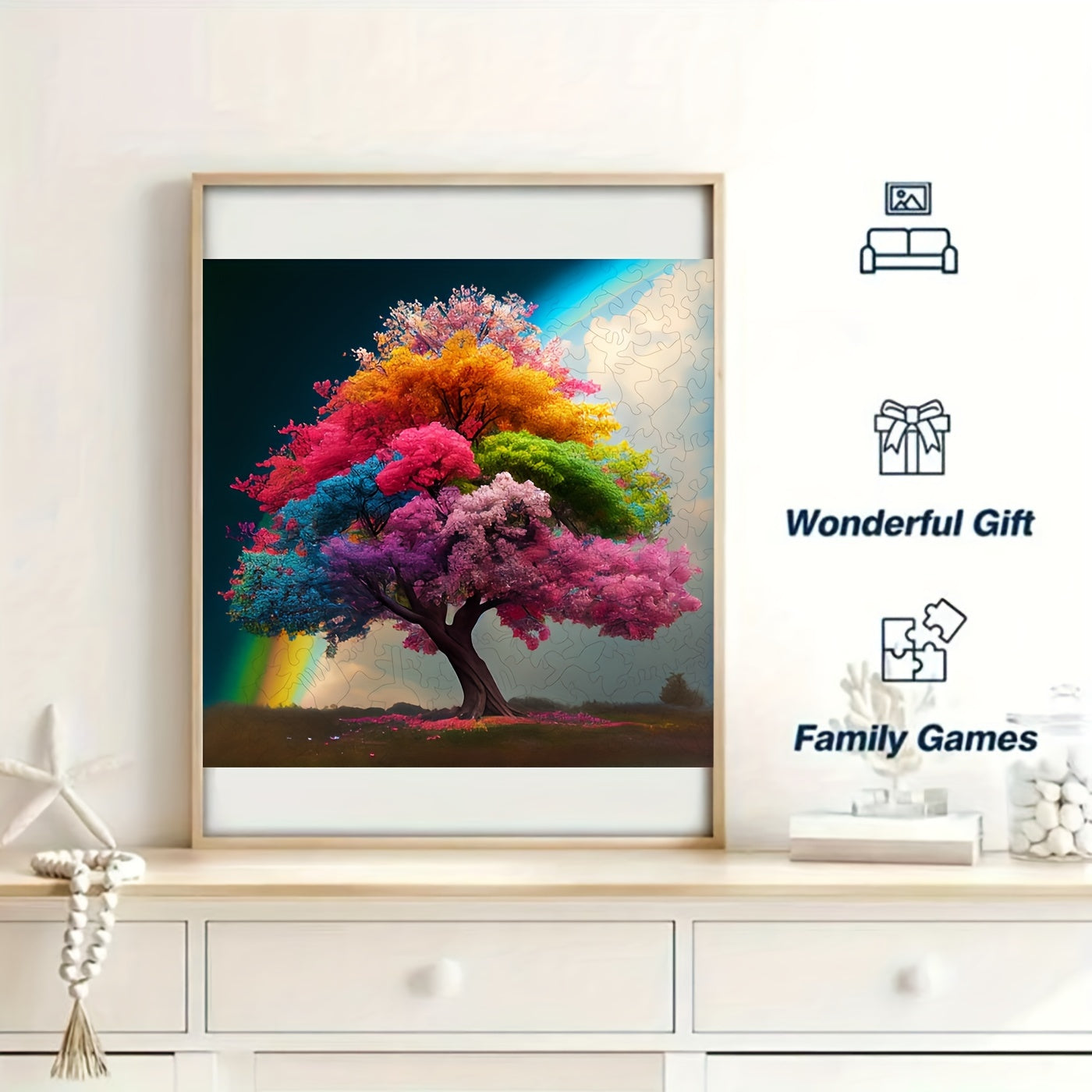 Rainbow Life Tree Wooden Puzzle Toy