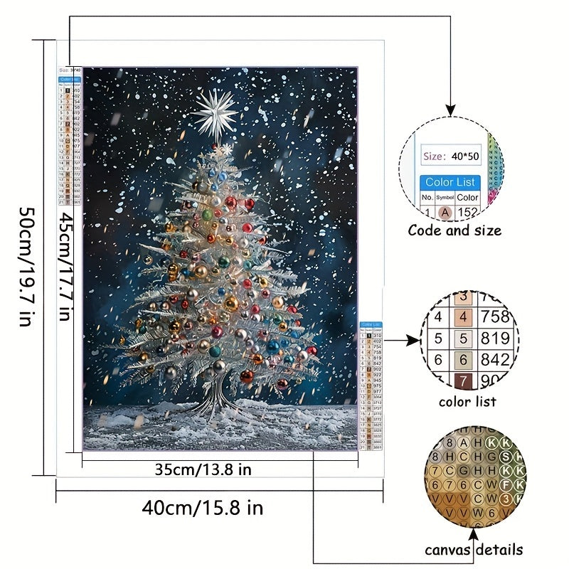 Christmas Tree Diamond Painting Kit for Adults 30x40cm