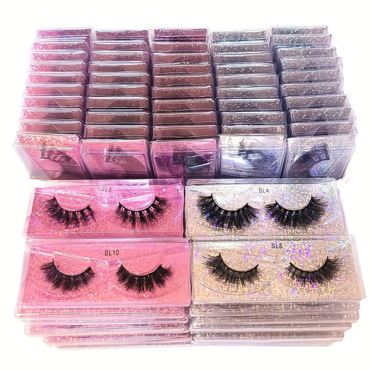 20 Pairs of Luxurious Natural False Eyelashes