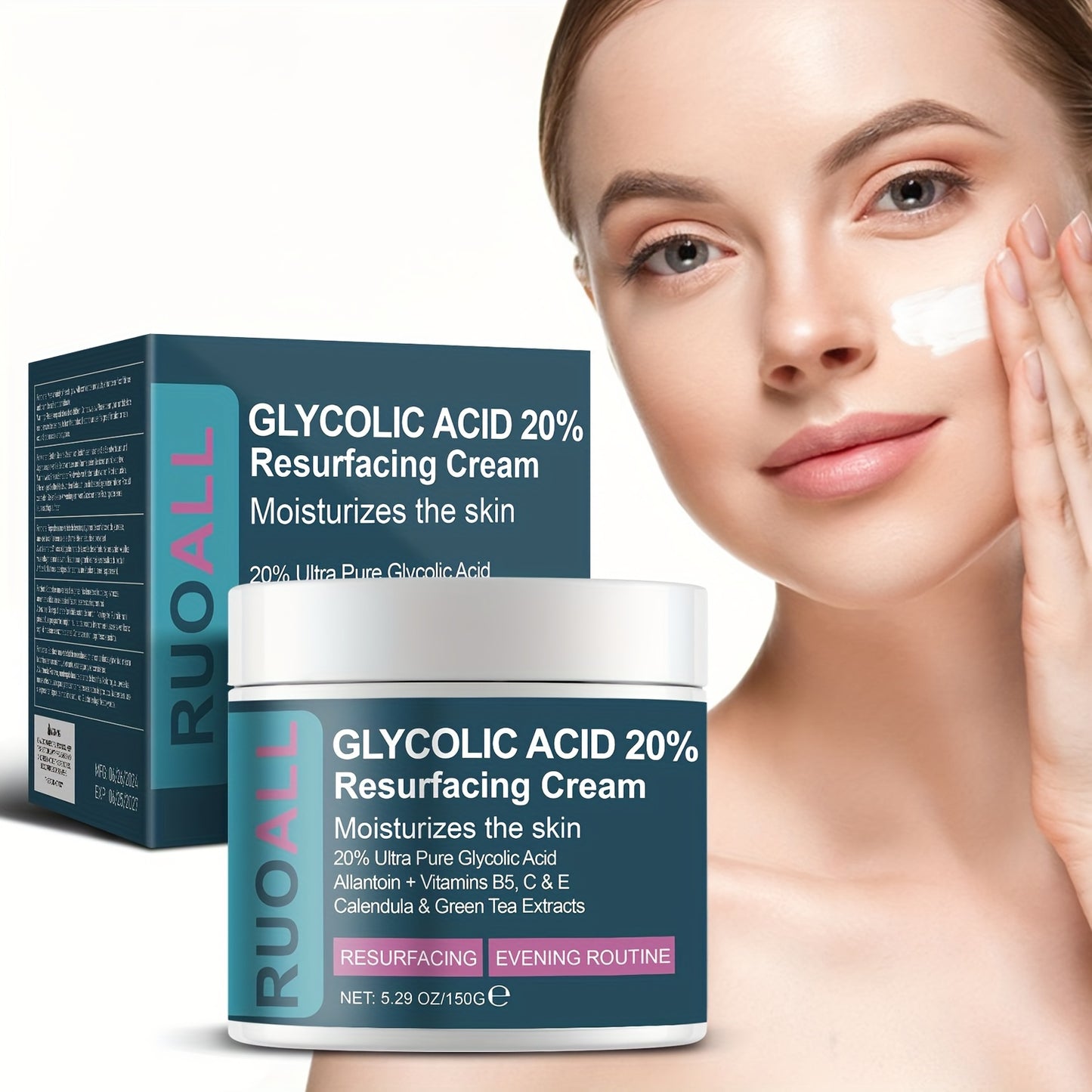 RUOALL Glycolic Acid & Collagen Facial Cream