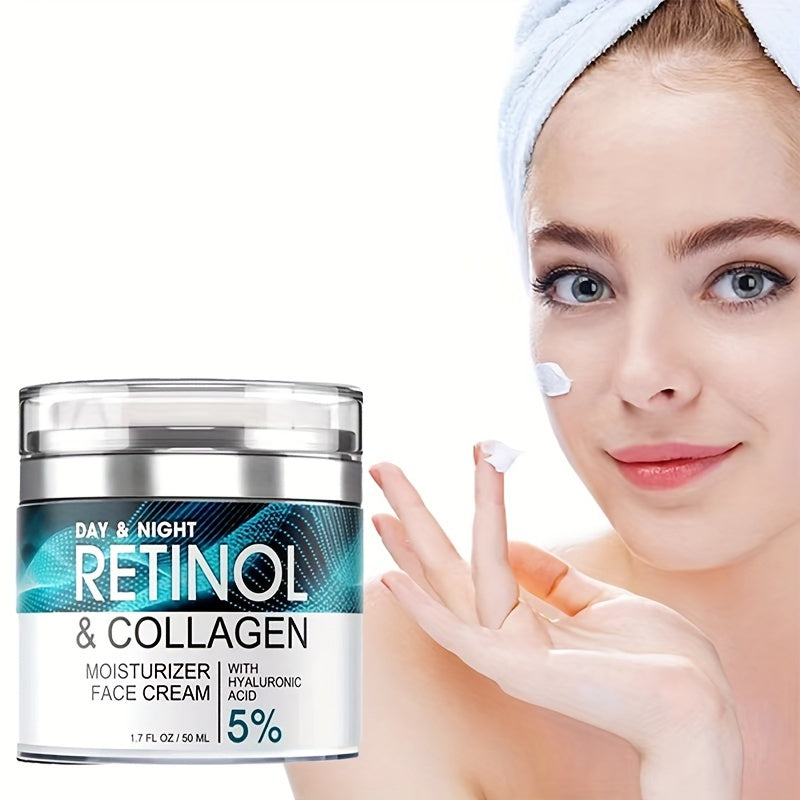 Retinol Moisturizing Cream, Face Moisturizer With Collagen, Hyaluronic Acid, Vitamin C+E