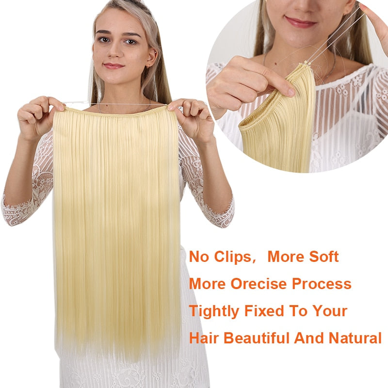 Clip in Hair Extensions Invisible Wire