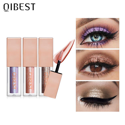 QIBEST 15 Colors Eyeshadow Stick Shining Makeup Glitter