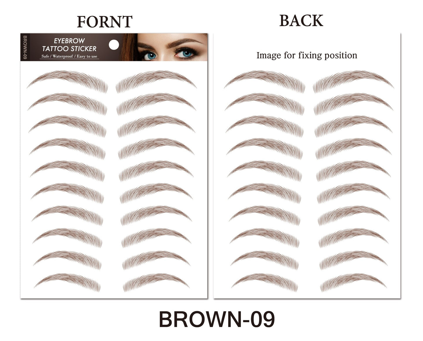 Water-based Hair-liked Authentic Eyebrow Tattoo Sticker Waterproof