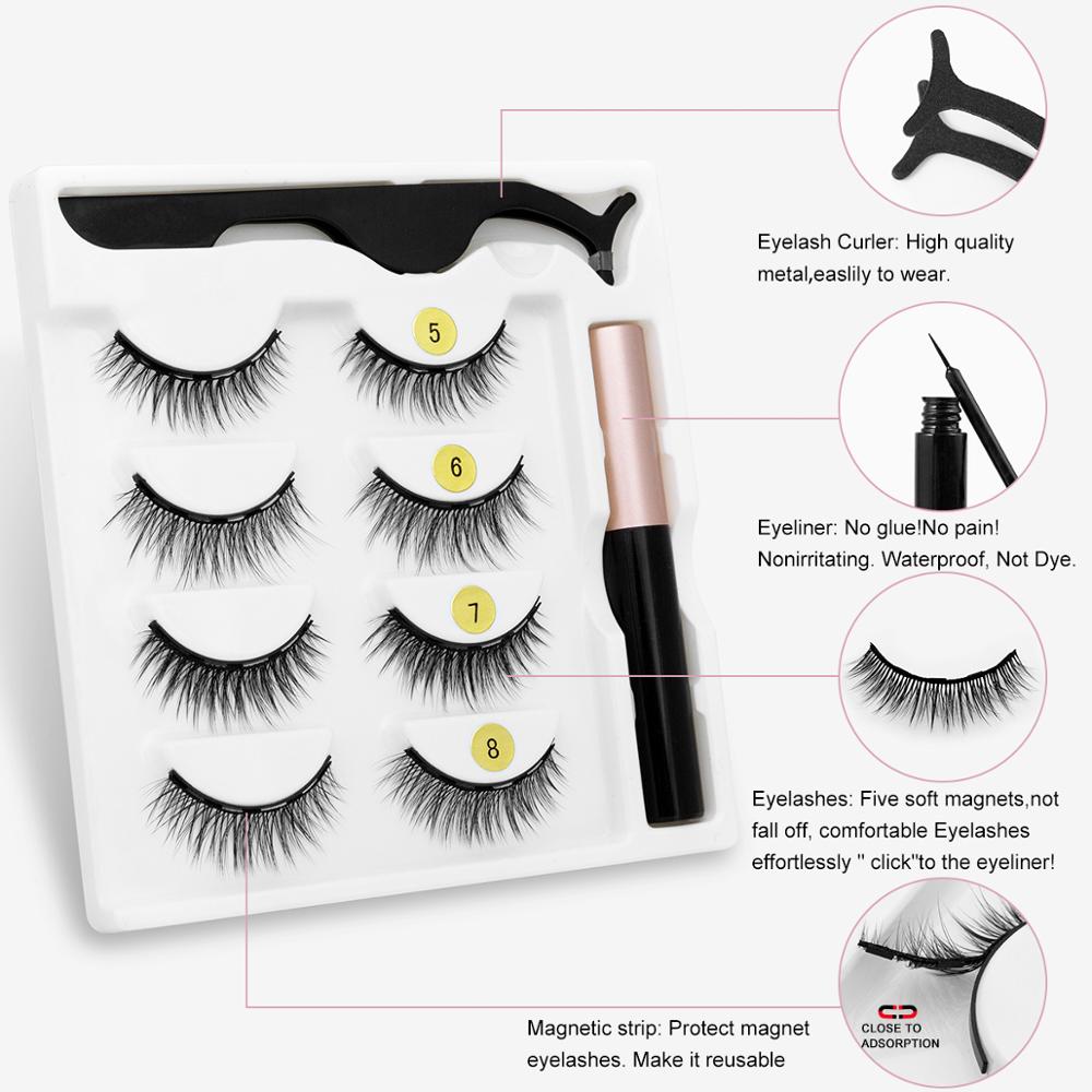 Magnetic Eyelashes with Eyeliner Waterproof