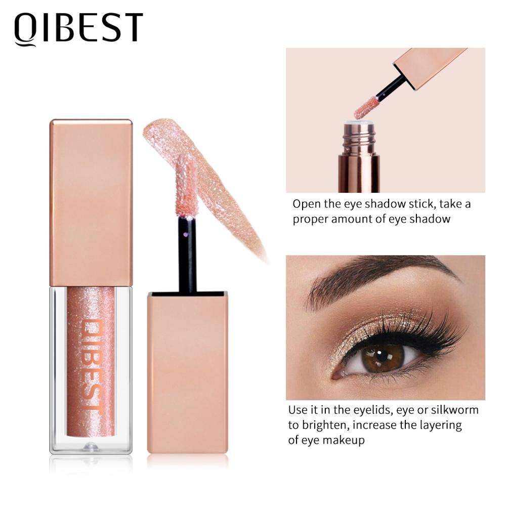 QIBEST 15 Colors Eyeshadow Stick Shining Makeup Glitter