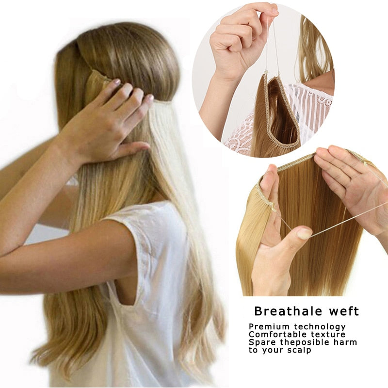 Clip in Hair Extensions Invisible Wire