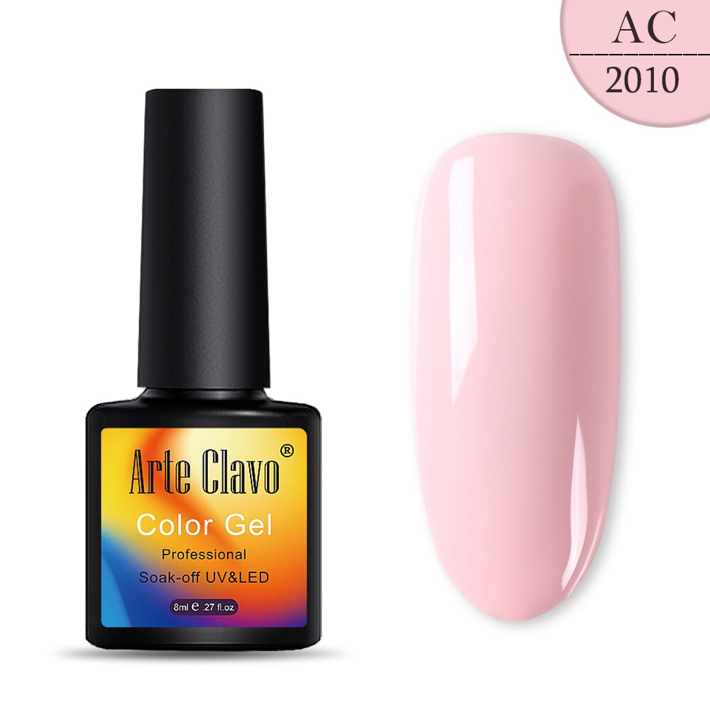 Arte Clavo 8ml Gel Nail Polish Nails Shiny Color Soak Off UV Gel Varnish Semi Permanant UV Gel Nail Art Need Led Lamp Top Coat