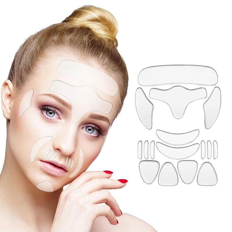 16pcs Reusable Silicone Anti Face Patches