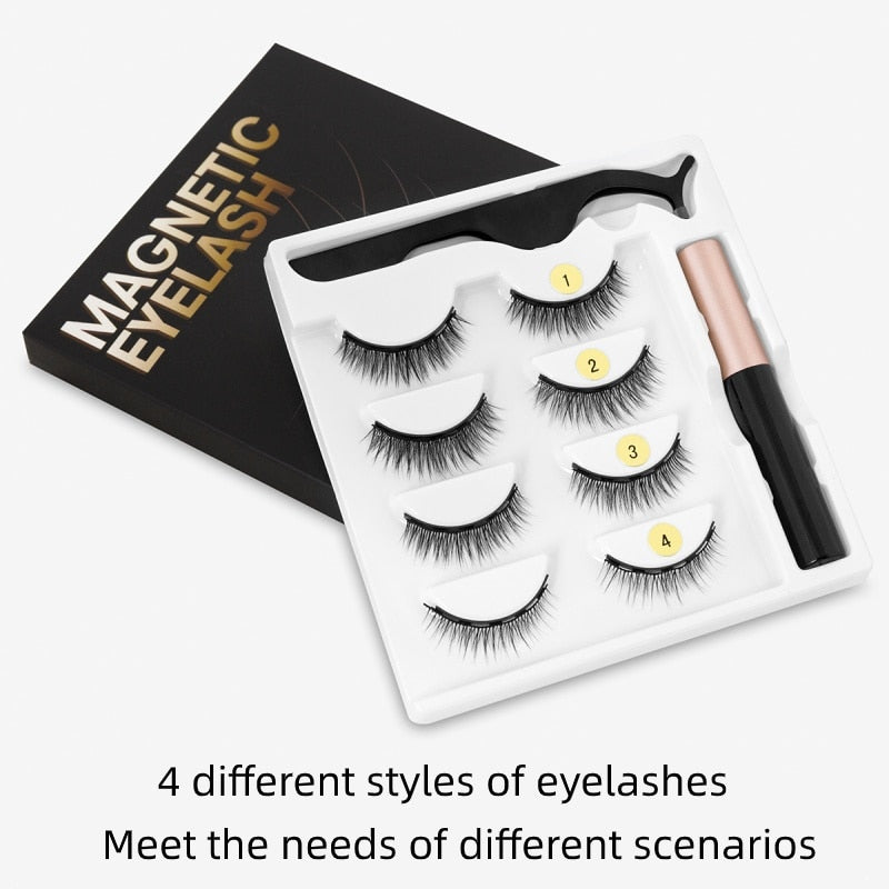 Magnetic Eyelashes with Eyeliner Waterproof